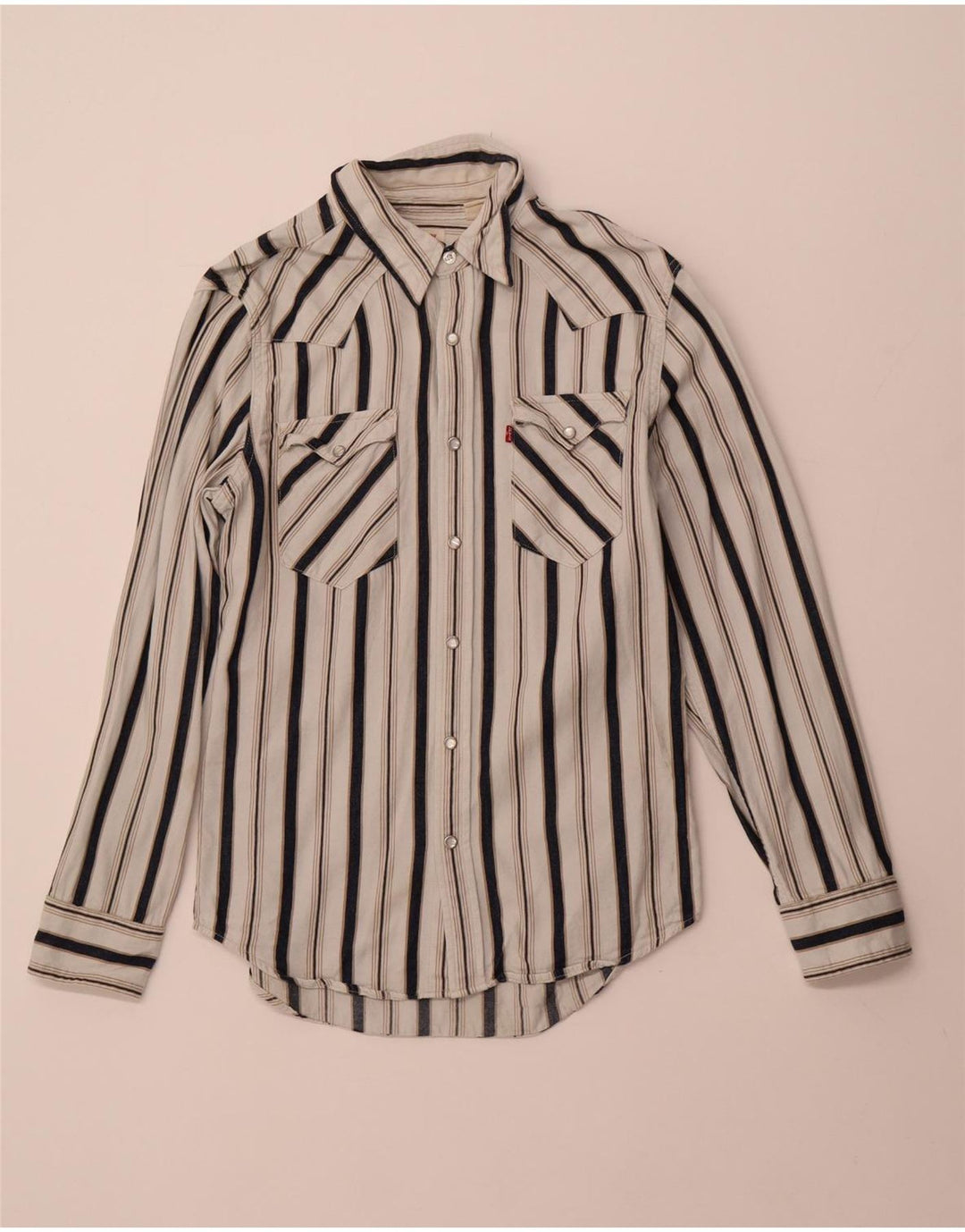 Męska koszula flanelowa LEVI'S w małe białe paski