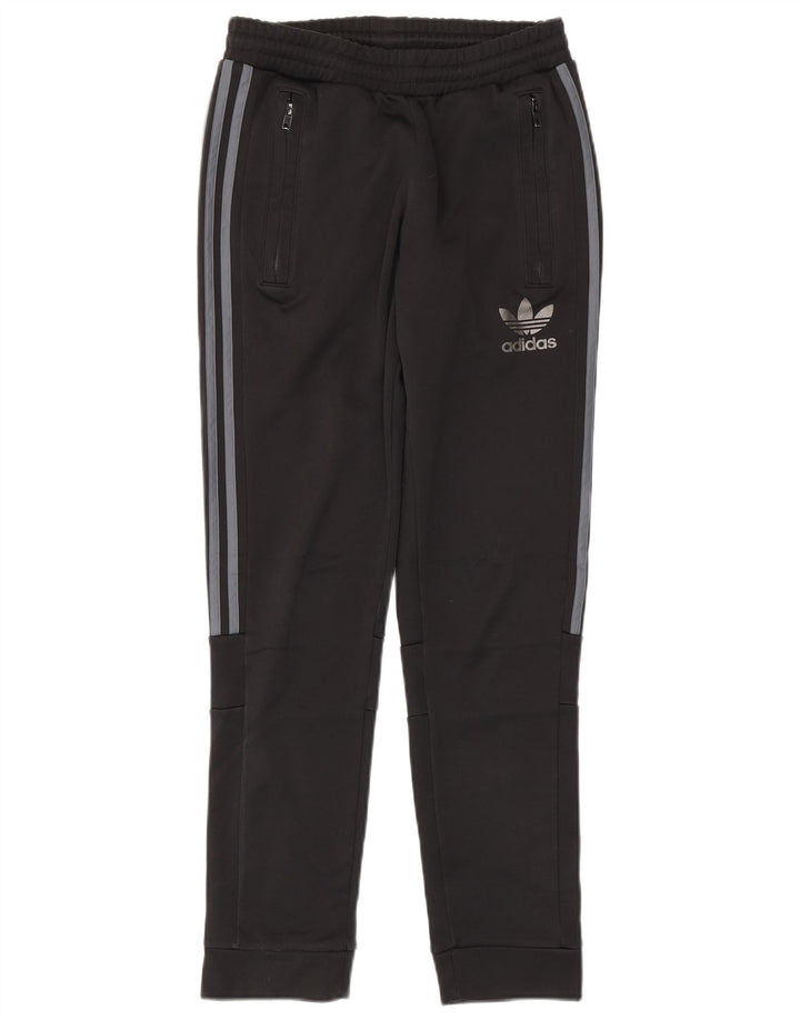 Męskie spodnie dresowe Adidas, małe, czarne, poliestrowe