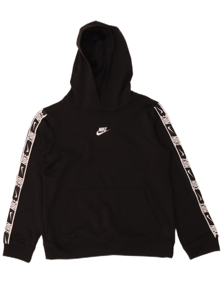 Chłopięcy sweter z kapturem Nike z grafiką, rozmiar 12-13 lat, duży, czarny, poliester