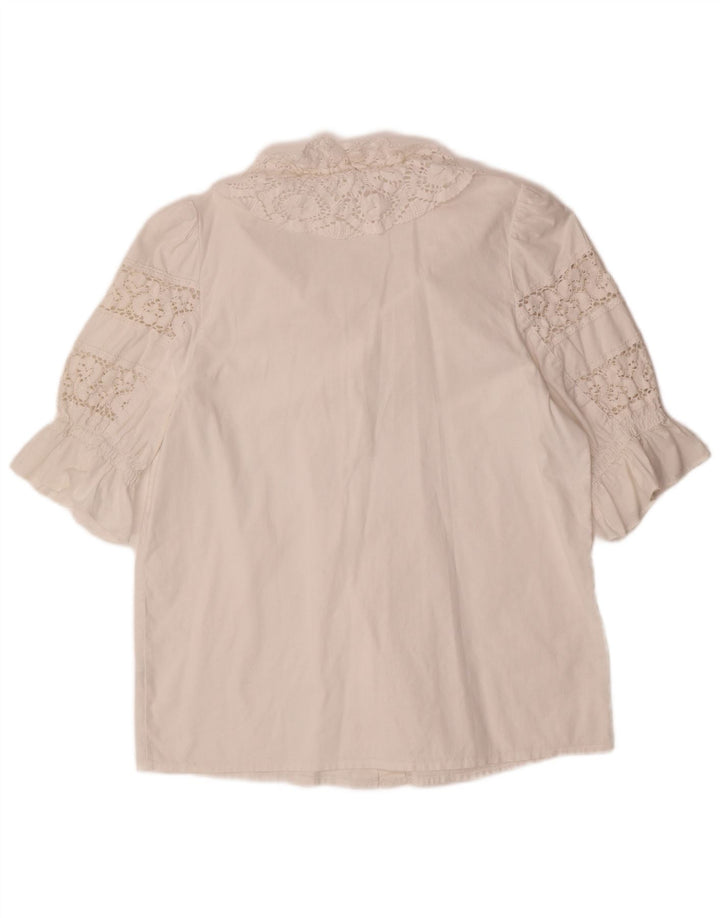 Damska bluzka koszulowa ALPHORN IT 40 Średnia biel