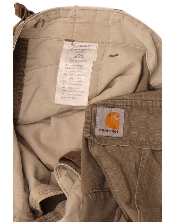 Męskie spodnie cargo Carhartt W40 L34, bawełna khaki