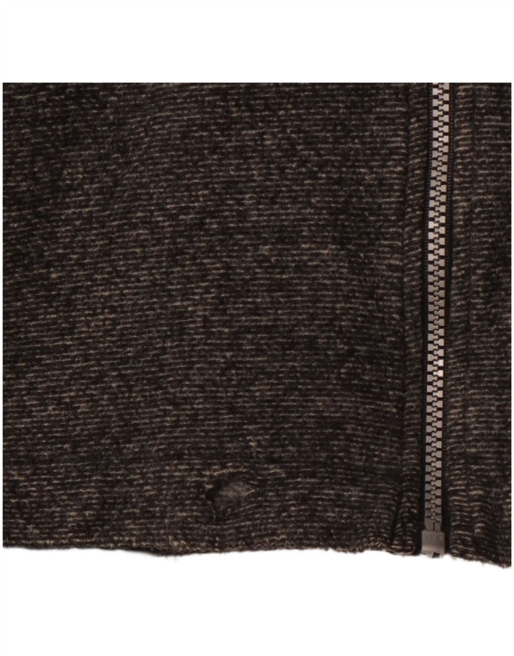 Męska kurtka polarowa z kapturem CHAMPION UK 42 XL Szara, poliestrowa w prążki