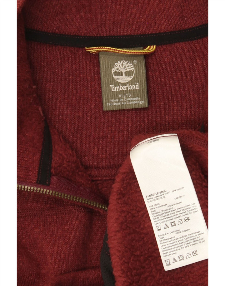 Męska kurtka dresowa Timberland XL, bordowy poliester