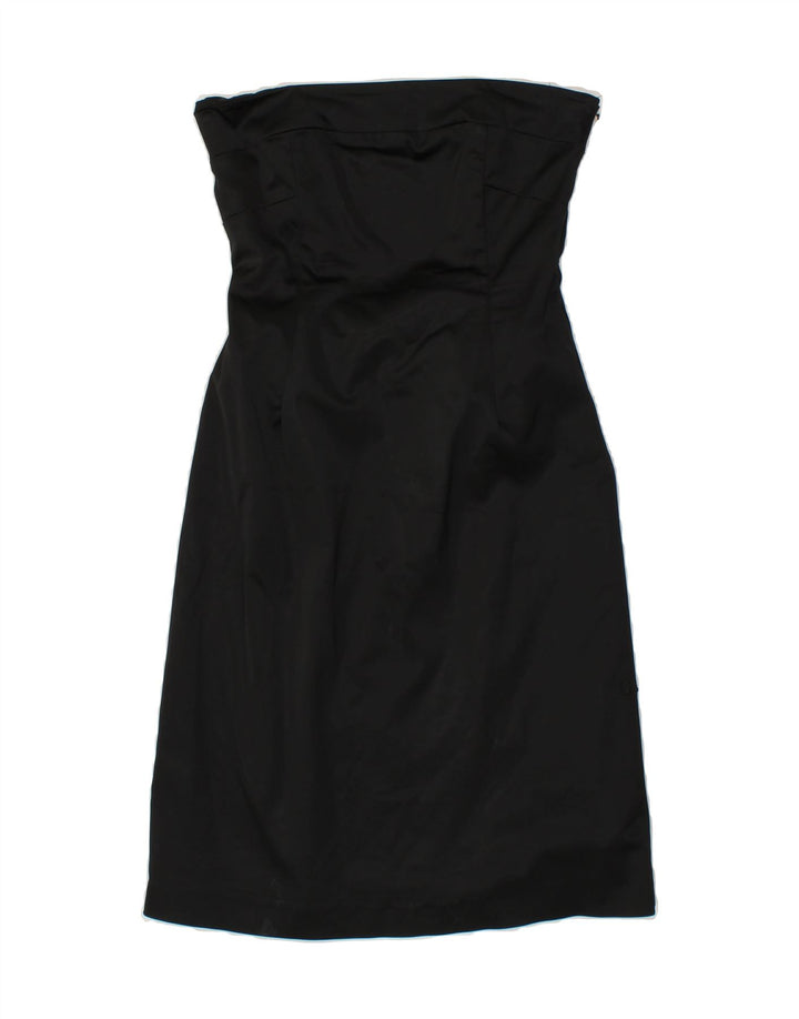 COAST Womens Strapless Dress UK 14 Medium  Black Acetate Vintage Coast and Second-Hand Coast from Messina Hembry 
