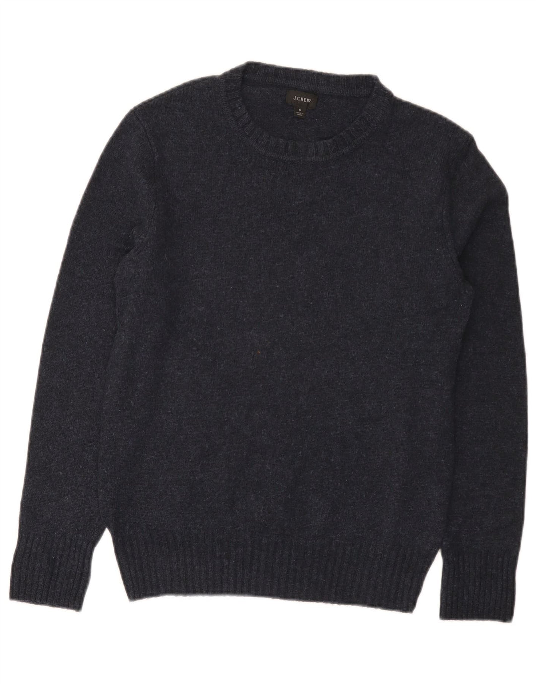 Męski sweter J. Crew o regularnym kroju, z kołnierzykiem, mały, granatowy, nakrapiany