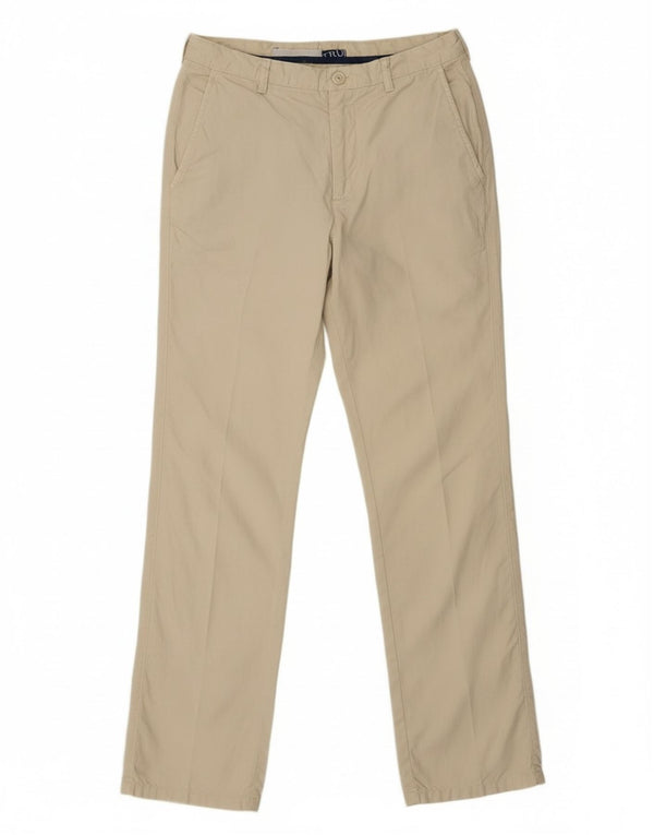 Spodnie damskie Trussardi Straight Chino IT 46 Large W28 L32 Beżowa bawełna