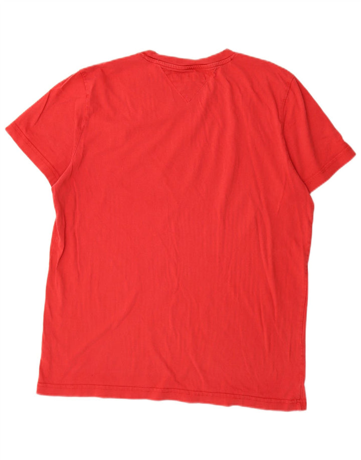 T-shirt męski Tommy Hilfiger, duży, czerwony, bawełniany