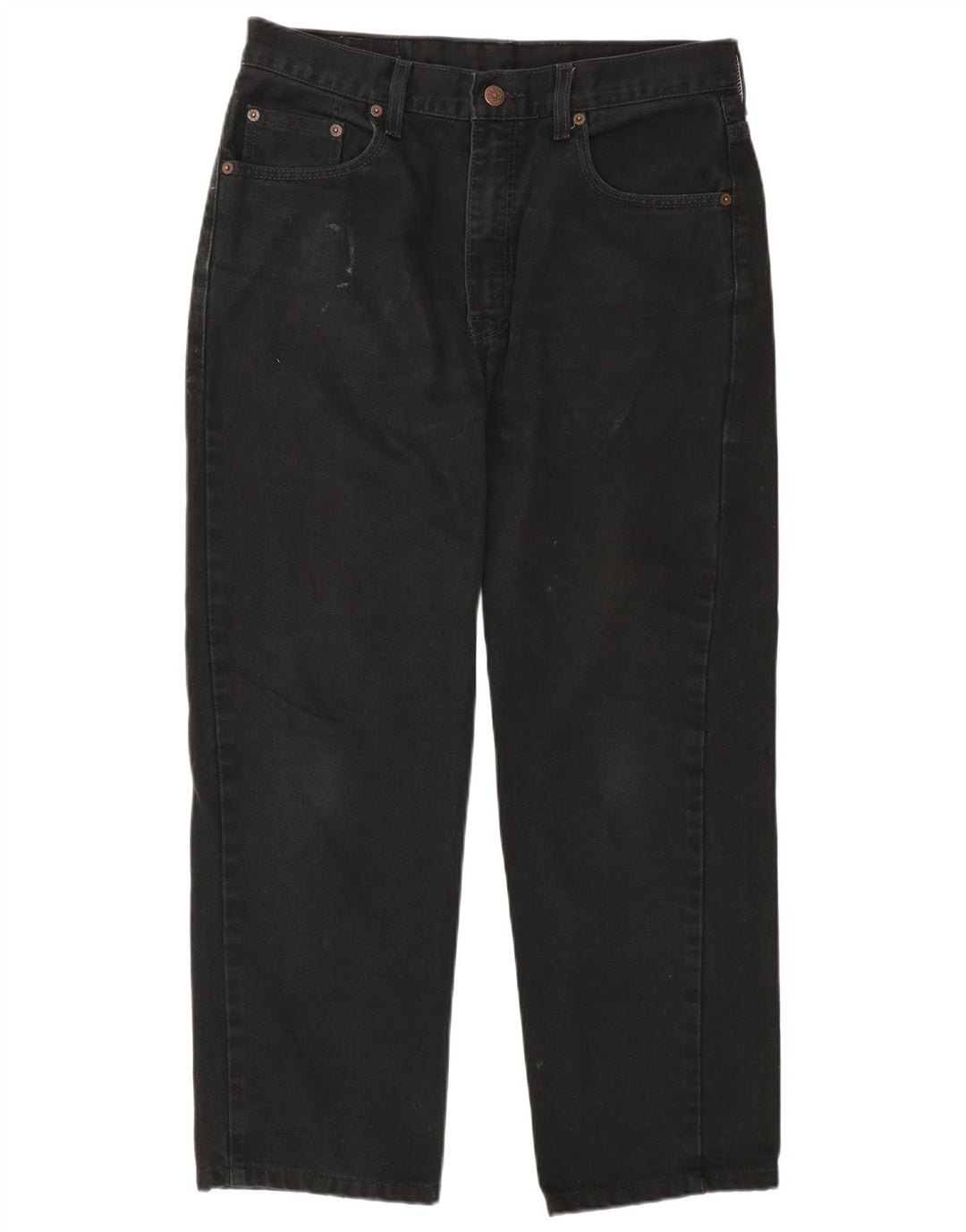 Męskie jeansy Levi's 504 Cropped W33 L26 Czarna bawełna