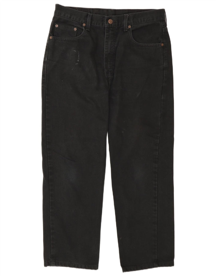 Męskie jeansy Levi's 504 Cropped W33 L26 Czarna bawełna