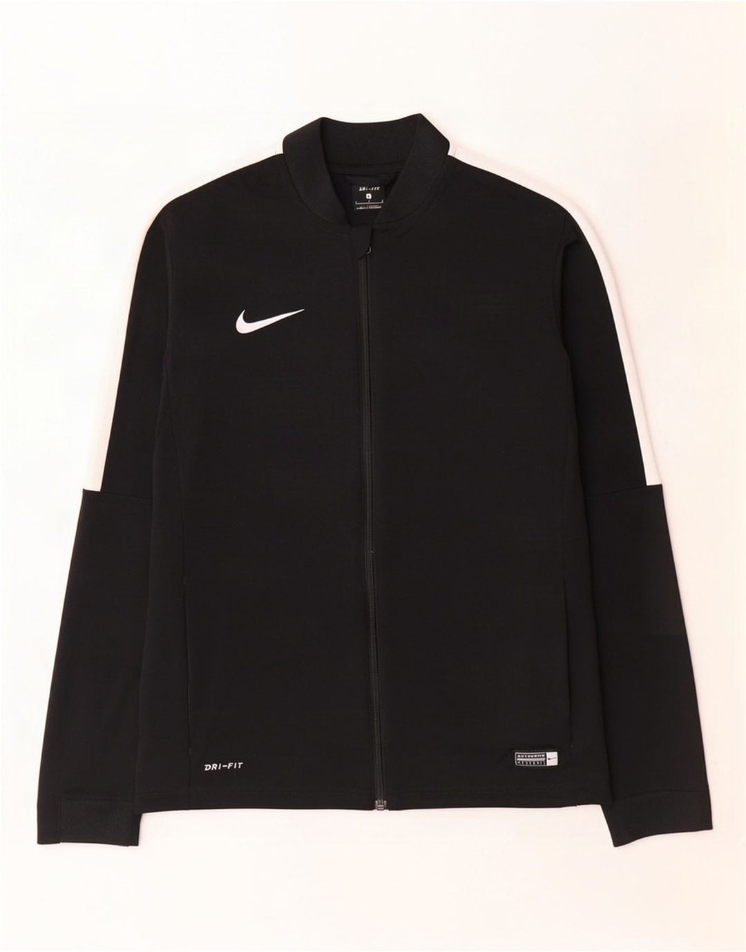 Męska kurtka dresowa Nike Dri Fit, duży, czarny poliester z blokami kolorów