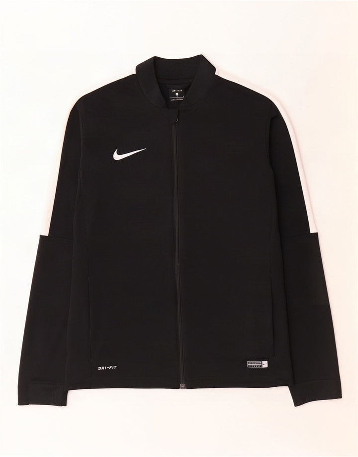 Męska kurtka dresowa Nike Dri Fit, duży, czarny poliester z blokami kolorów