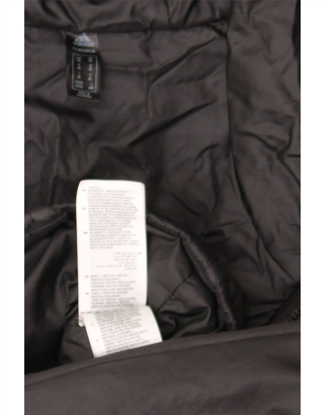 Męska wyściełana kurtka z kapturem Adidas UK 42 XL Czarny poliester