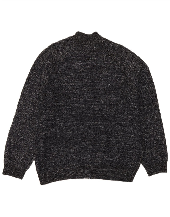 Marks & Spencer Męski sweter rozpinany XL Granatowy, nakrapiany poliester