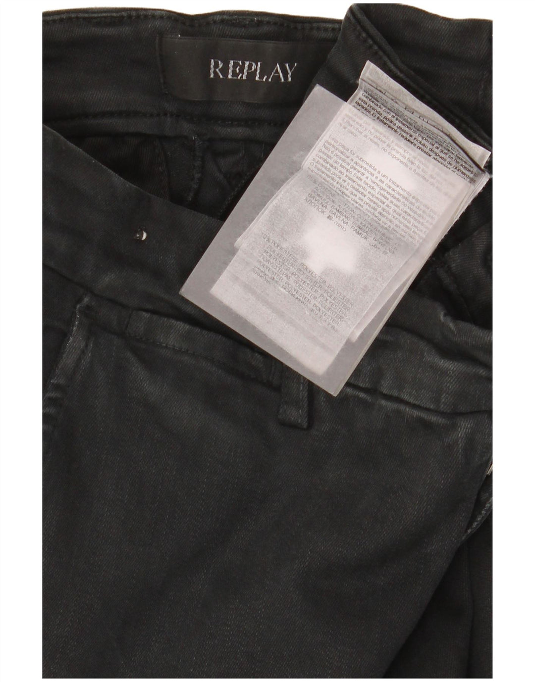 Replay Męskie Zeumar Slim Jeans W29 L30 Czarna bawełna
