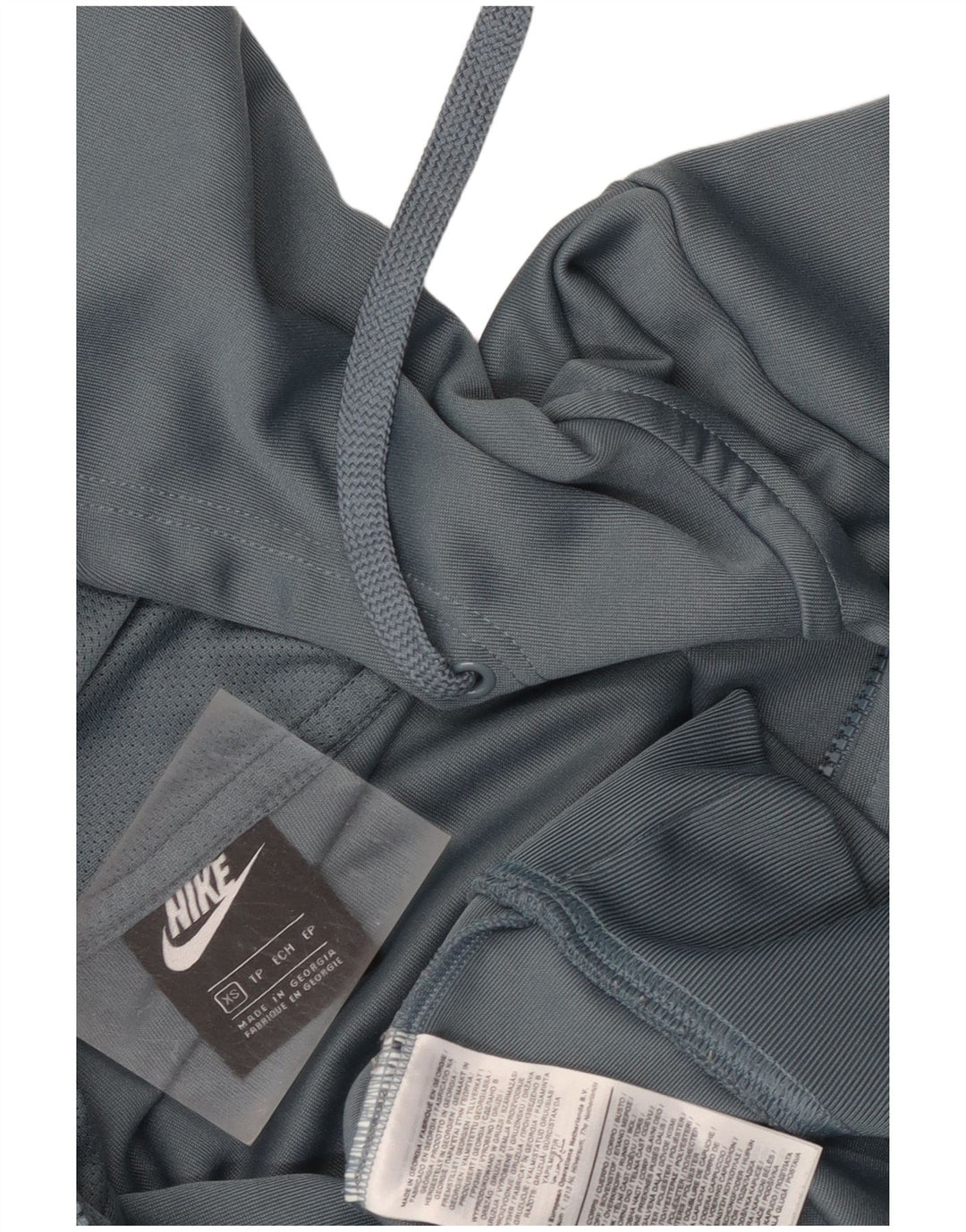 Męski sweter z kapturem i zamkiem błyskawicznym Nike XS, szary poliester