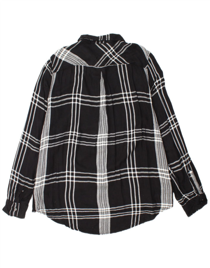 CALVIN KLEIN JEANS Damska koszula flanelowa UK 18 XL w czarną kratę ze sztucznego jedwabiu