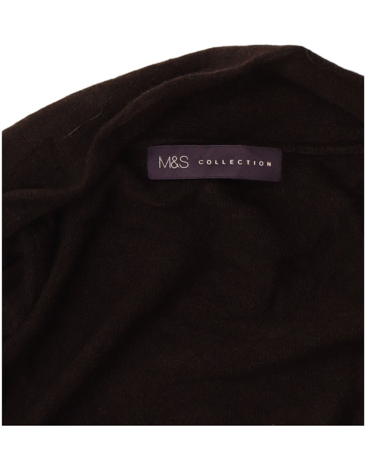 Marks & Spencer Damski sweter rozpinany o długim kroju, UK 16, duży, czarny