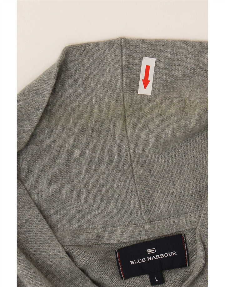 Marks & Spencer Męski sweter rozpinany, duży, szary, bawełniany