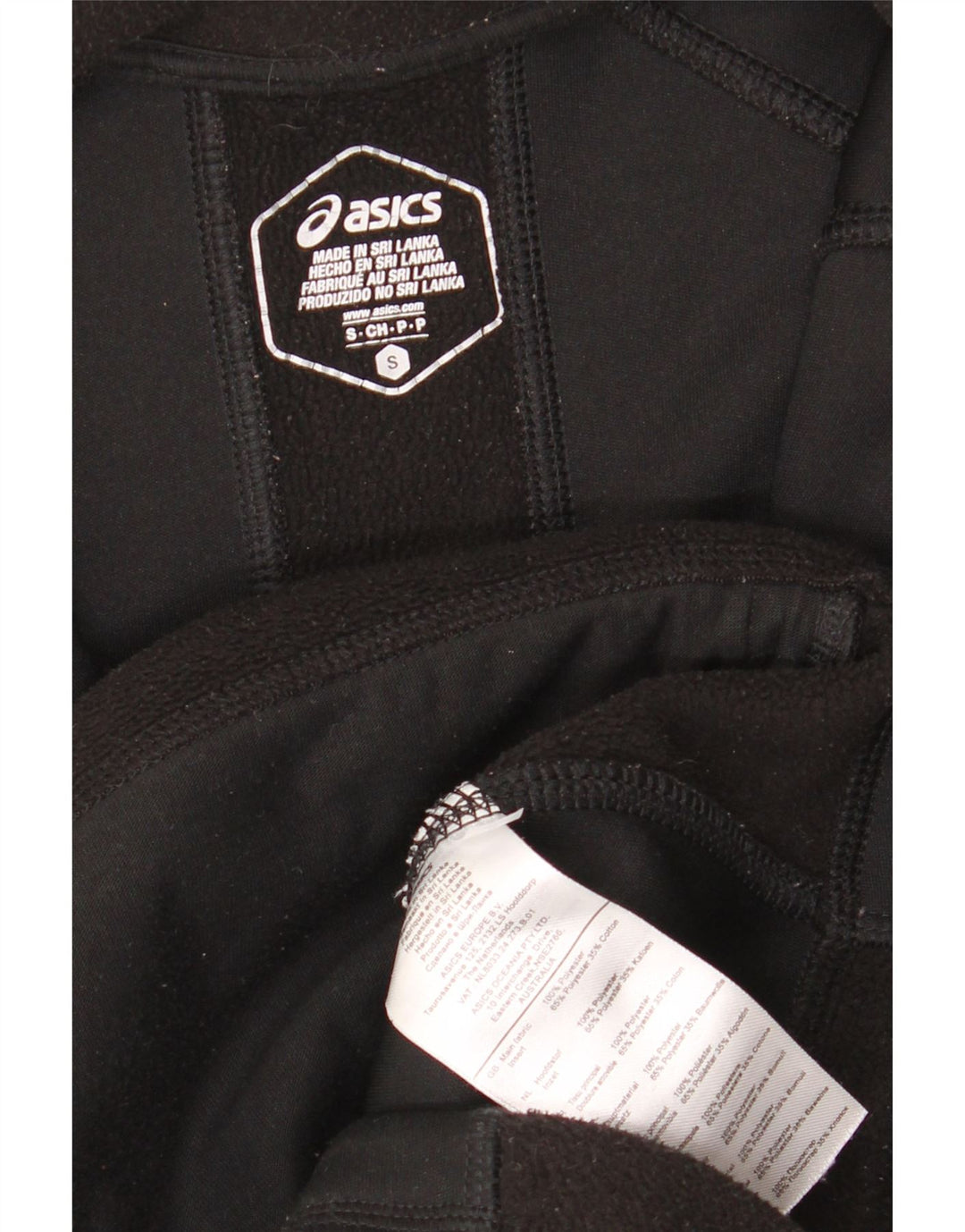 Damska kurtka polarowa ASICS UK 10, mała, czarna, z poliestru