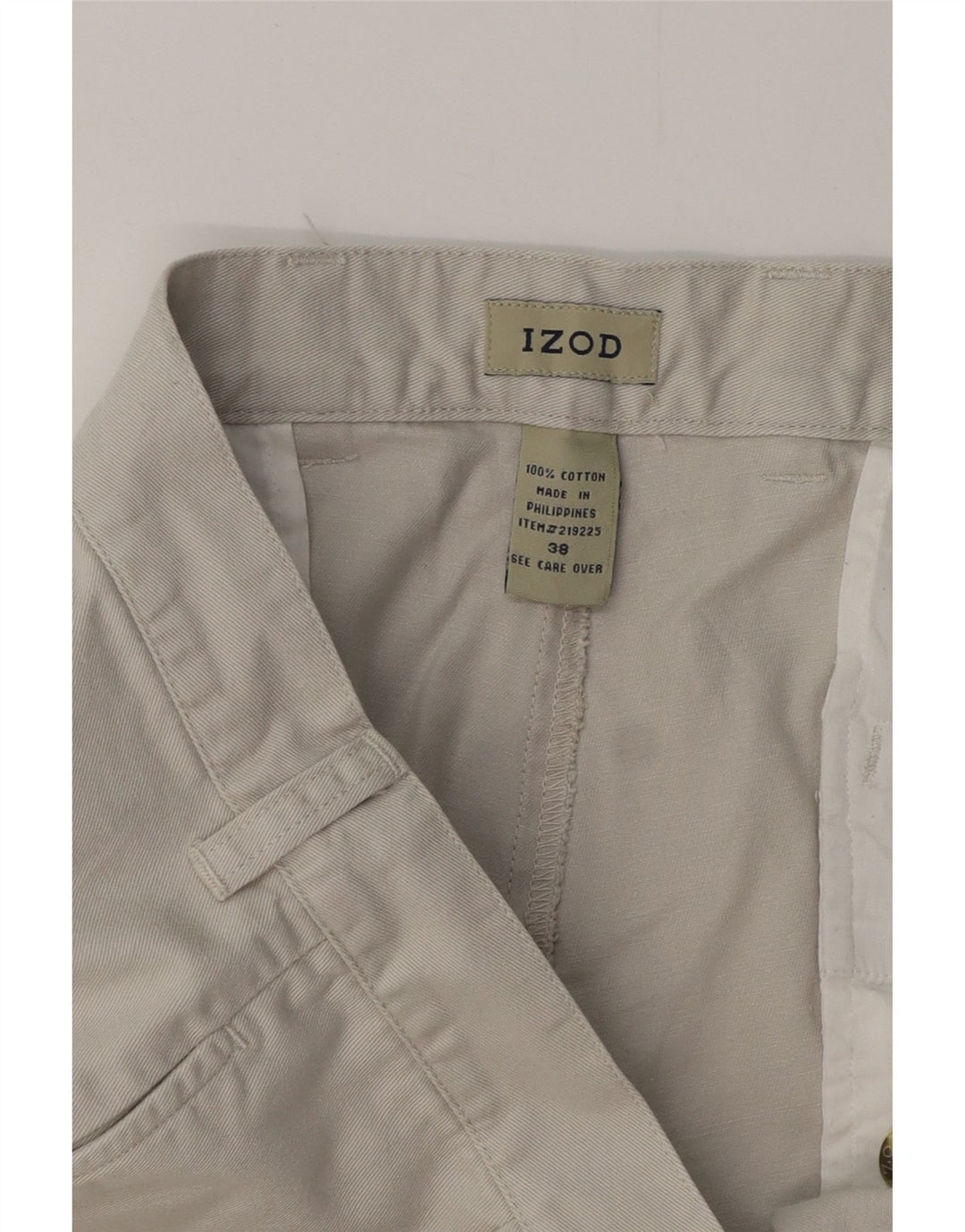 Męskie szorty Chino Izod W38 XL, szara bawełna