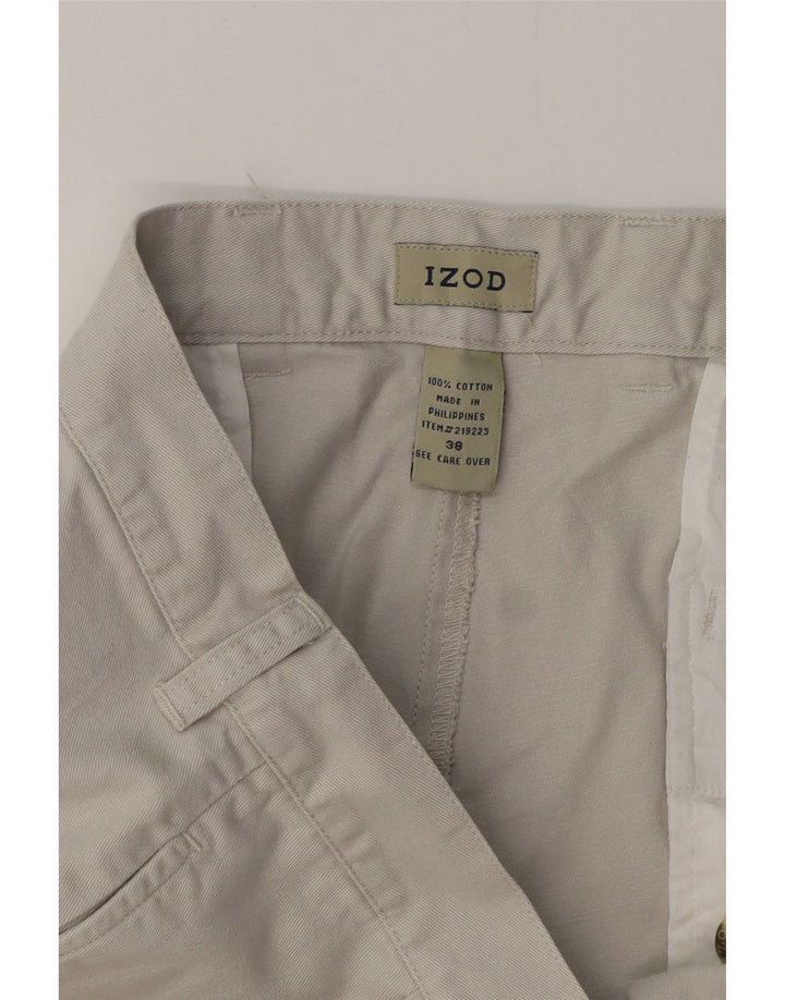 Męskie szorty Chino Izod W38 XL, szara bawełna