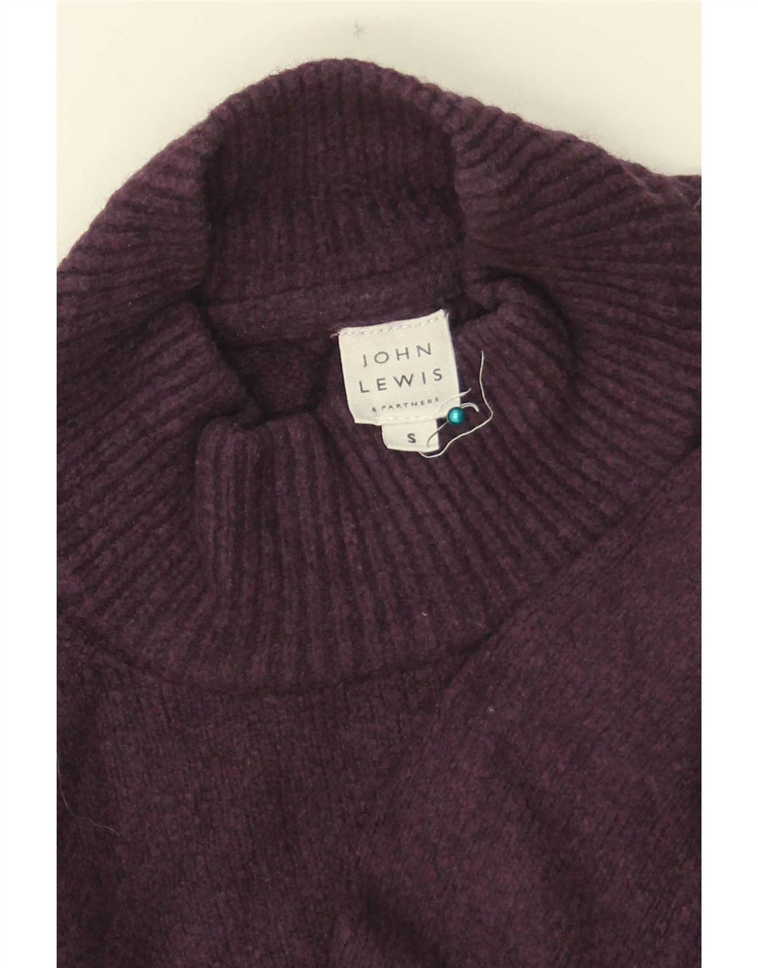 Damski sweter oversize z golfem John Lewis UK 10, mały fiolet