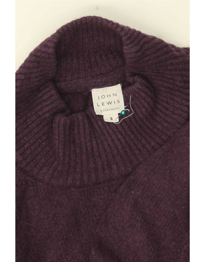 Damski sweter oversize z golfem John Lewis UK 10, mały fiolet