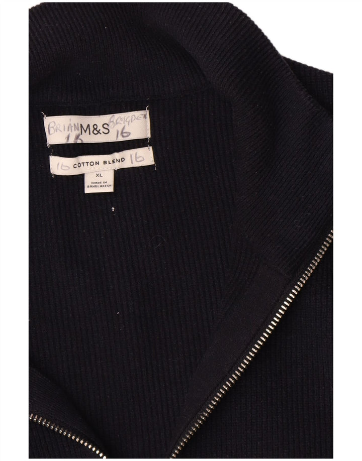 Marks & Spencer Męski sweter rozpinany XL, granatowy, poliester