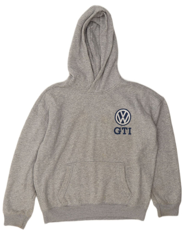 Męska bluza z kapturem Hollister Graphic o luźnym kroju XS, szara bawełna