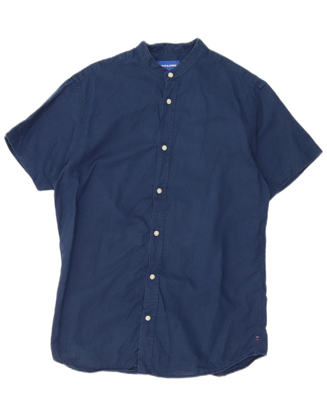 Męska koszula z krótkim rękawem JACK & JONES, mała, granatowa, bawełniana