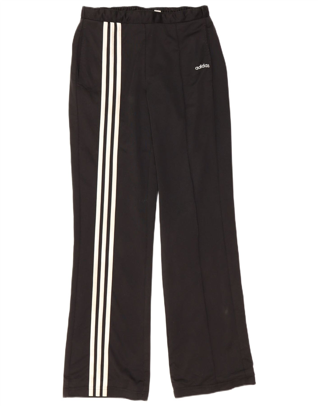 Damskie spodnie dresowe ADIDAS UK 10, małe, czarne, poliestrowe