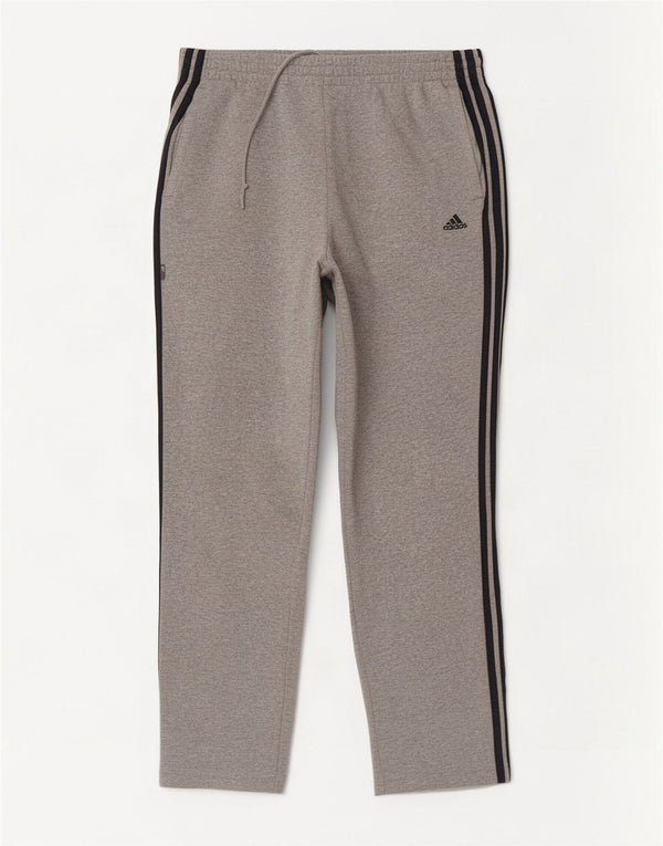 Męskie spodnie dresowe Adidas, duże, szare, z bawełny w plamki