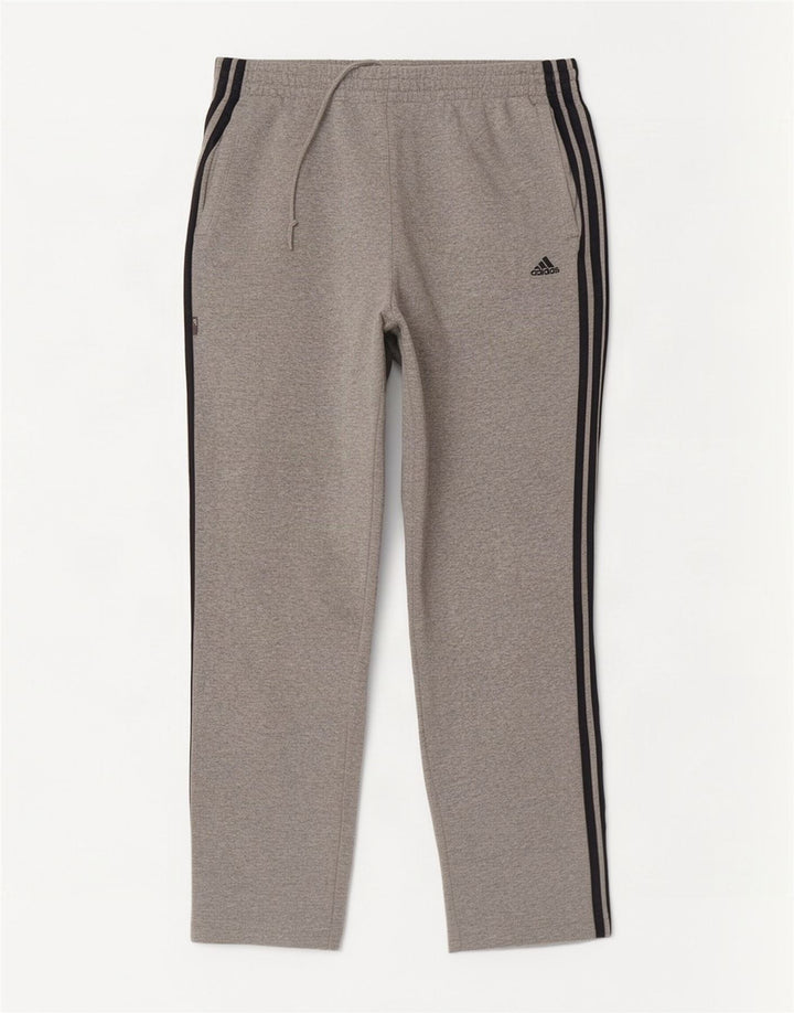 Męskie spodnie dresowe Adidas, duże, szare, z bawełny w plamki