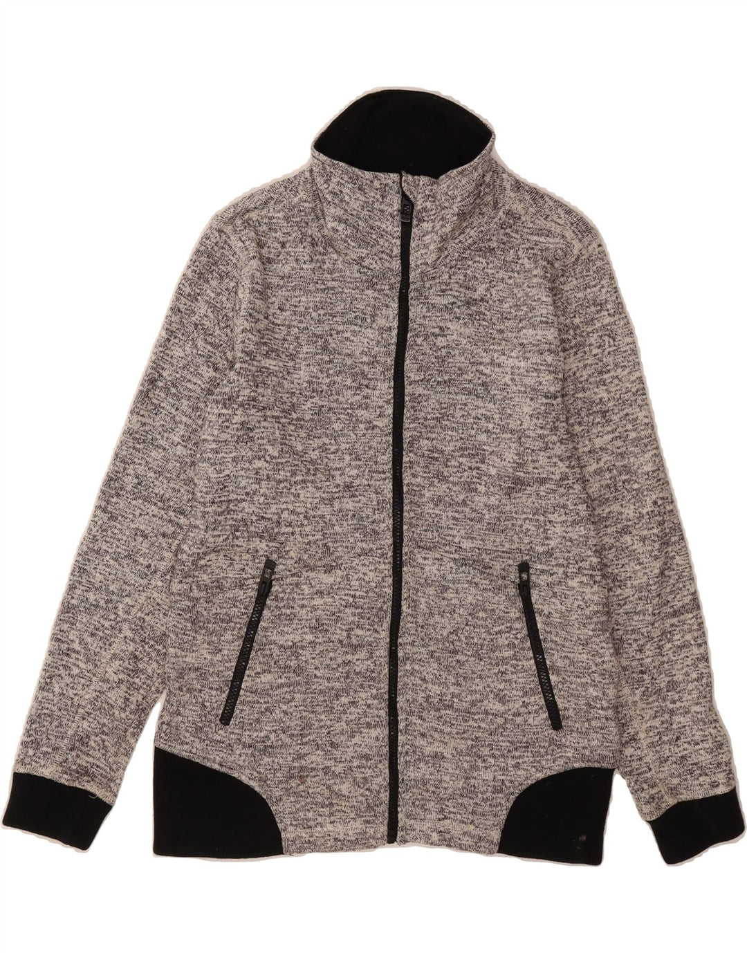 CALVIN KLEIN Womens Tracksuit Top Jacket UK 14 Medium Grey Colourblock Vintage Calvin Klein and Second-Hand Calvin Klein from Messina Hembry 