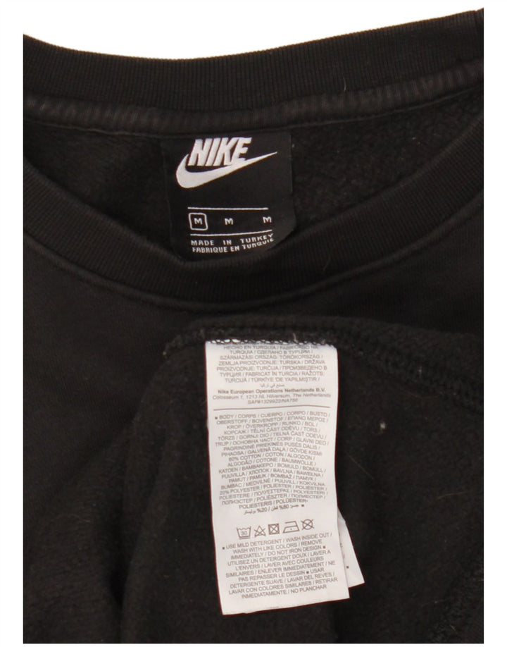 Męski sweter z grafiką Nike, średni czarny, bawełniany