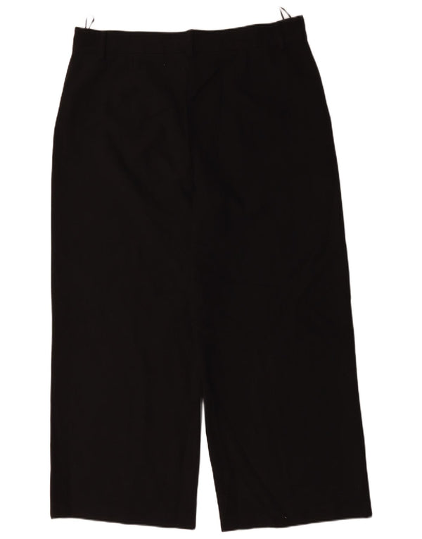 Damskie spodnie chino Marks & Spencer z szeroką nogawką UK 18 XL W36 L28 Czarne