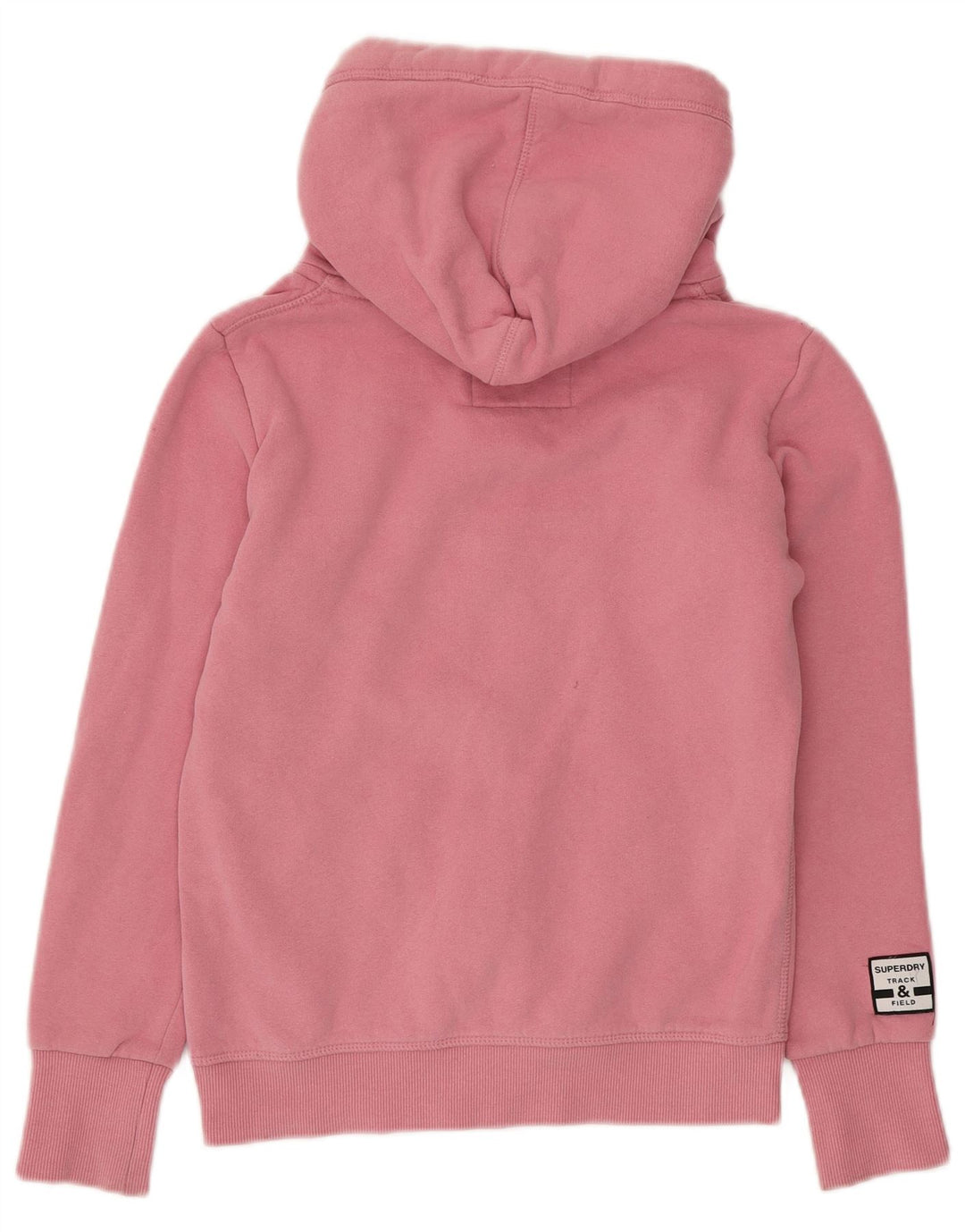 SUPERDRY Damski sweter z kapturem i zamkiem błyskawicznym UK 10, mały, różowy, bawełniany