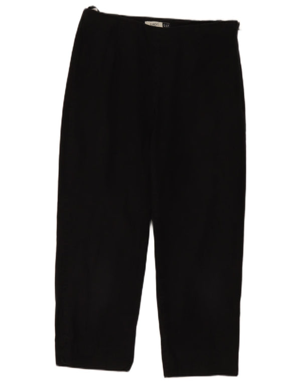 Spodnie damskie Gap Straight Capri UK 8 Small W28 L24 Czarna bawełna