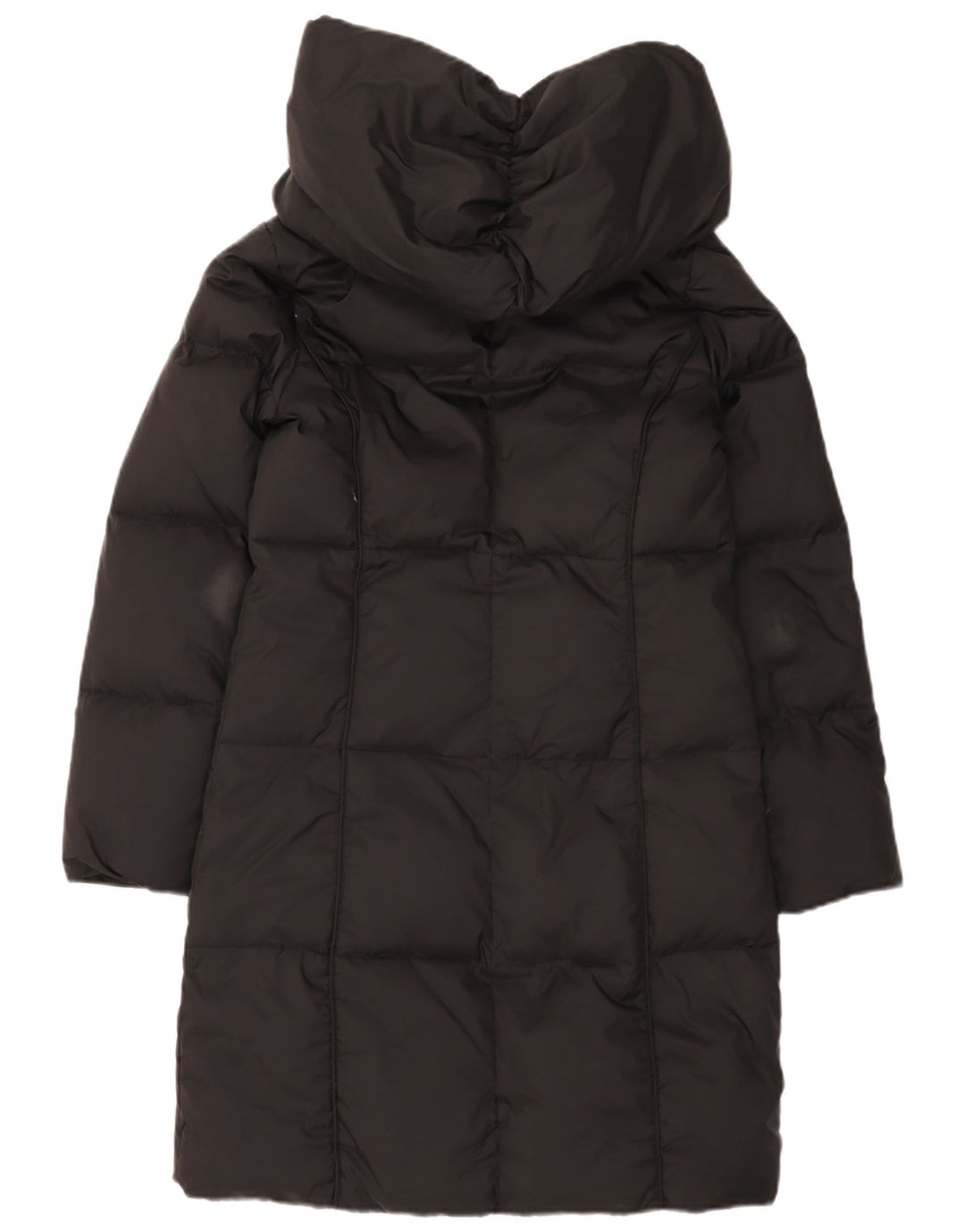 Damski płaszcz Michael Kors z kapturem, oversize, wyściełany UK 6 XS, czarny poliester