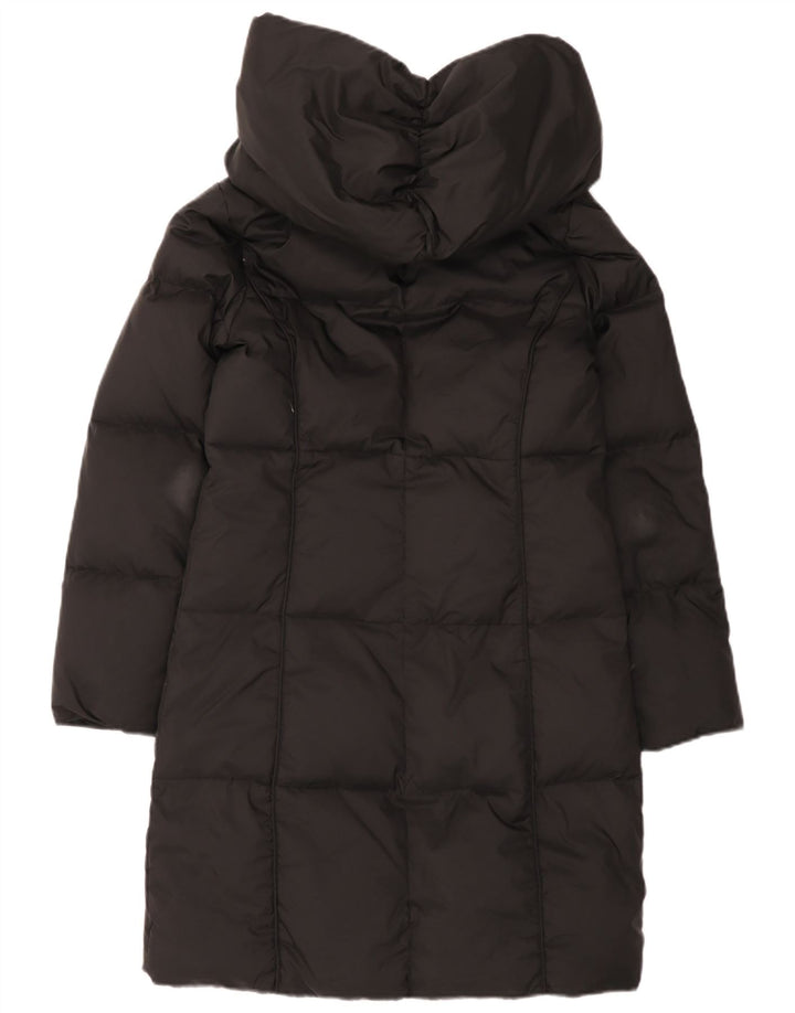 Damski płaszcz Michael Kors z kapturem, oversize, wyściełany UK 6 XS, czarny poliester