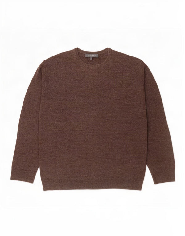 Marks & Spencer Męski sweter z okrągłym dekoltem 2XL Brązowy akryl