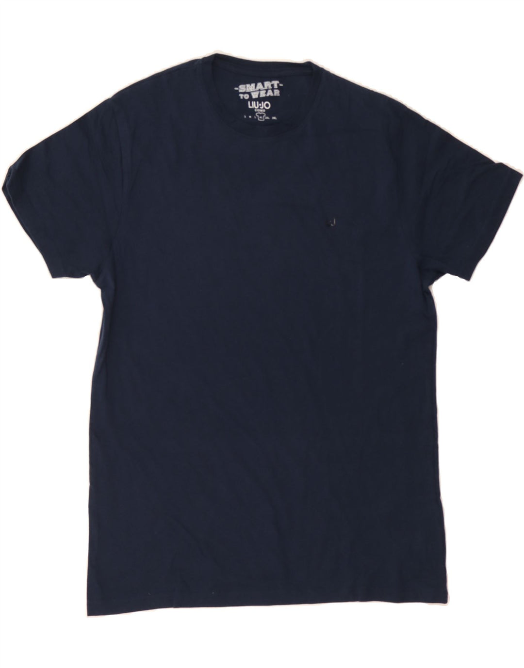 LIU JO Mens T-Shirt Top XL Navy Blue Cotton Vintage Liu Jo and Second-Hand Liu Jo from Messina Hembry 