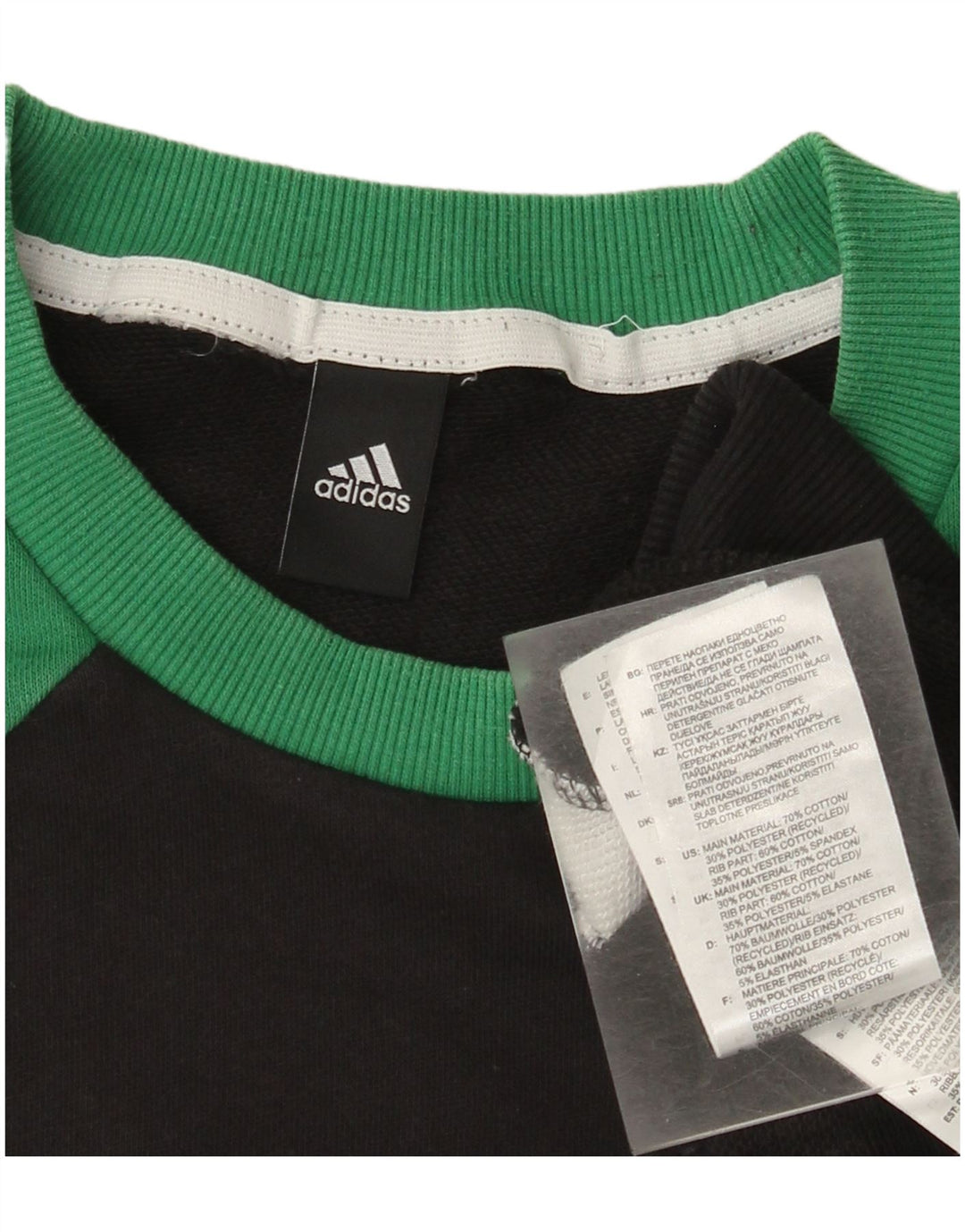 Bluza męska Adidas, średnia czarna, bawełniana z blokami kolorów