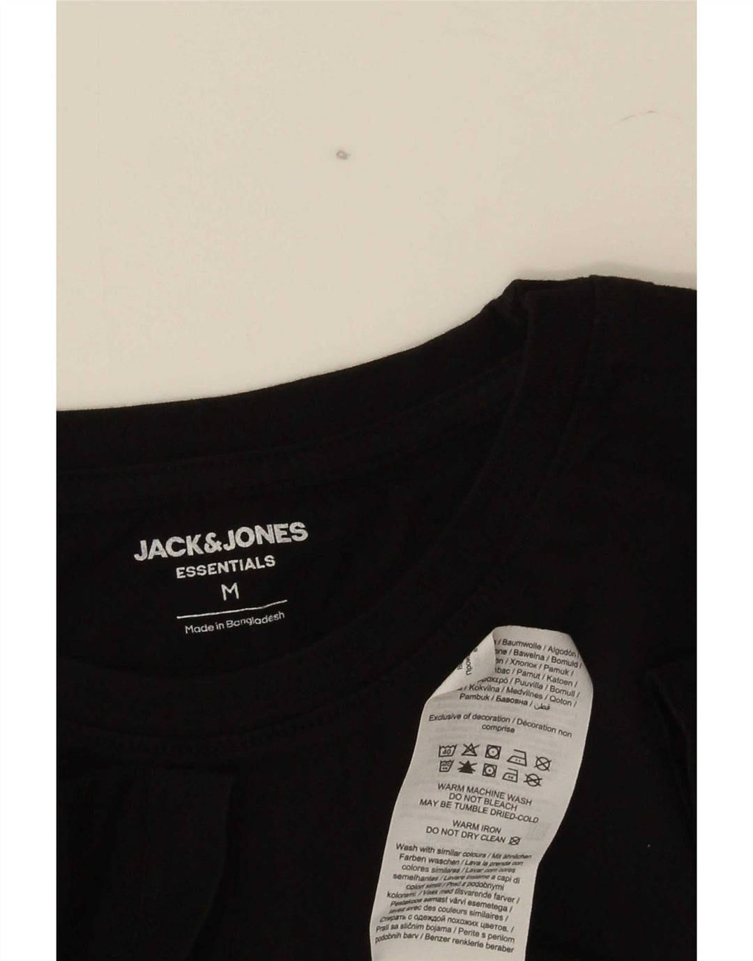 T-shirt męski Jack & Jones, średni czarny, bawełniany
