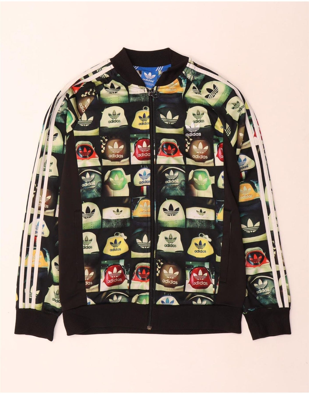 Adidas Męska bluza dresowa z grafiką, duża, wielobarwna, poliester