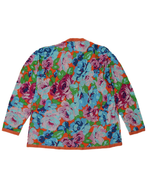 Persona Womens Crew Neck Jumper Sweater Size 27 XL Multicoloured Floral