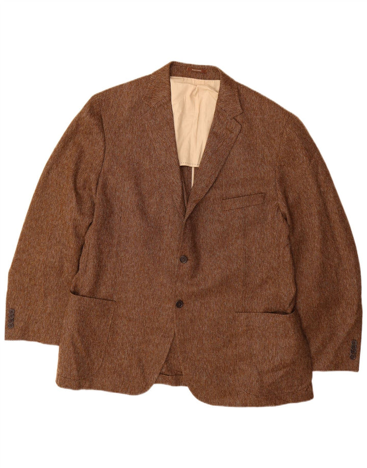 PETER MILLAR Męska marynarka zapinana na 2 guziki UK 40, duża brązowa