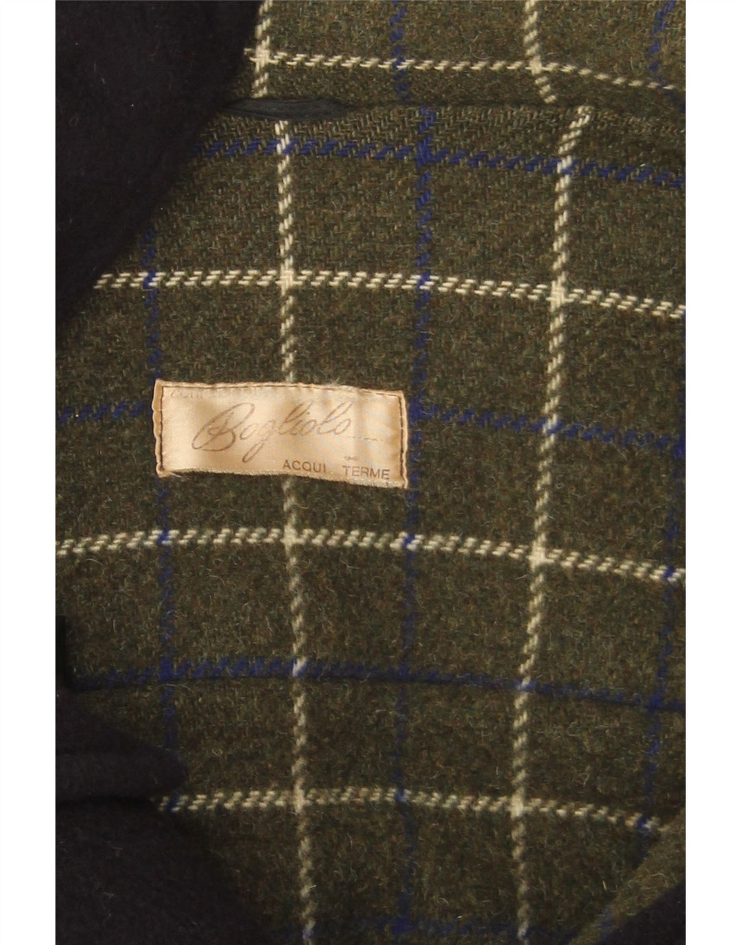 Vintage męski płaszcz z kapturem UK 40, duży, granatowy