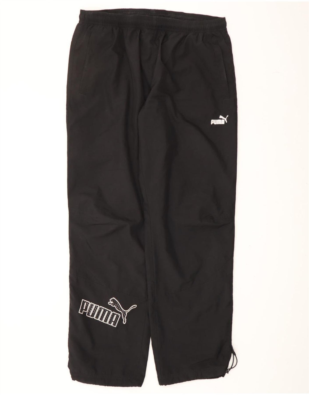 PUMA Mens Graphic Tracksuit Trousers Large Black Polyester Vintage Puma and Second-Hand Puma from Messina Hembry 