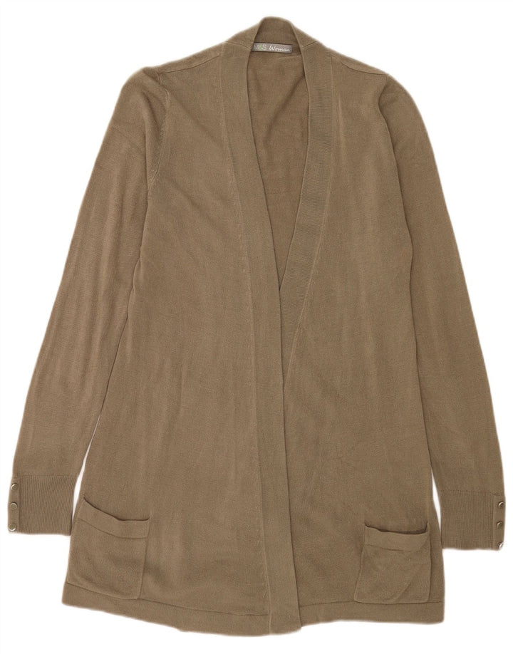 Marks & Spencer Damski sweter rozpinany o przedłużonym fasonie, UK 14, średni khaki